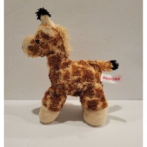 Aurora World 8" GiGi Giraffe Plush Beanie Stuffed Animal Toy
